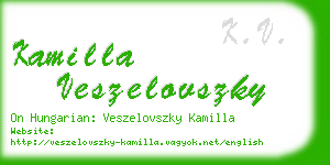 kamilla veszelovszky business card